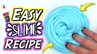 HOW TO MAKE SLIME For Beginners NO FAIL Easy DIY Slime Recipe [upl. by Kimble]