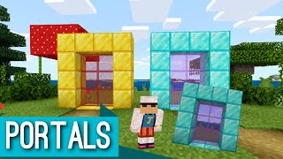 Create Portals Using Command Blocks  Minecraft Bedrock Edition [upl. by Ybreh]