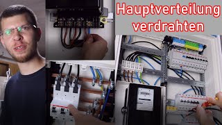 Hauptverteilung verdrahten Sicherungskasten ElektroM [upl. by Lepley]