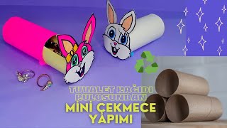 MİNİ ÇEKMECE YAPIMI  TUVALET KAĞIDI RULOSUNDAN NELER YAPILIR  RECYCLE  DIY [upl. by Einnek198]