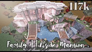 Bloxburg Family Hillside Mansion 117k No large plot [upl. by Adhamh]