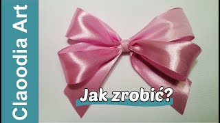 Podwójna kokardka krok po kroku simple double bow ribbon [upl. by Chil398]