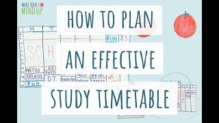 How To Make An EFFECTIVE STUDY TIMETABLE  Revision Timetable  Productivity [upl. by Sverre]