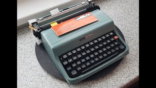 Unpacking a vintage unused Olivetti Lettera 32 from 1970 [upl. by Atinrahs]