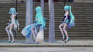 【MMD】 Miku x3 VietnameseChineseJapanese  極楽浄土  Gokuraku jodo [upl. by Aenad298]