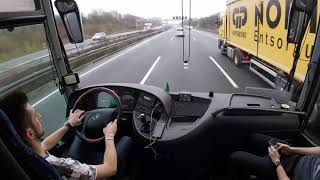 MercedesBenz Tourismo Bus Coach POV Germany Autobahn POVDash Cam [upl. by Wertz]