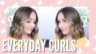 Everyday Loose Curls For Short Hair With A Straightener [upl. by Otrebogir]