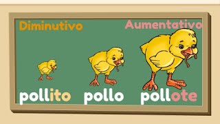 Aumentativo y diminutivo  Segundo de Primaria [upl. by Ardnauq]