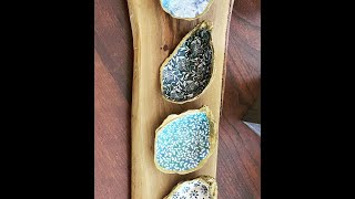 DIY how to decoupage oyster shells using Stampin UP Designer Series Papers [upl. by Raul]