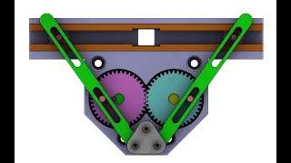 Mechanism Design A001Rotating to Linear motiongear and rod [upl. by Nnylirret]