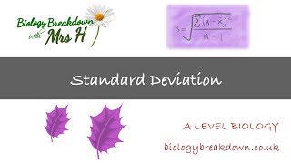 Standard Deviation  A Level Biology [upl. by Leakcim]