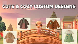 10 Cozy amp Cottagecore ACNH Outfits custom designs [upl. by Adnilec]