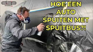 Hoe een auto spuiten met spuitbus [upl. by Seldan]