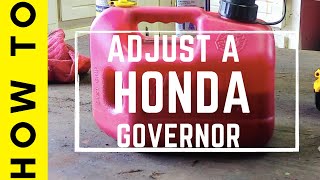 How to Adjust or Install Honda GX200GX160GX190 Governor [upl. by Childs]