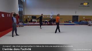 Alain Coston  Atelier de pratique acrosport partie « pratique » – Vidéo 14 [upl. by Grannias]