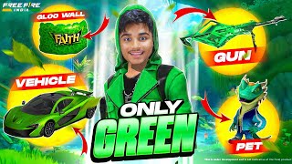 Free Fire India But ONLY GREEN 💚 Challenge in Solo Vs Squad 😱 FireEyes Gaming [upl. by Sinclare]