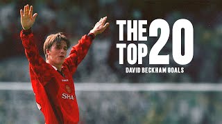 David Beckham TOP 20 GOALS ⚽️7️⃣ [upl. by Chute]