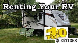 Top 10 Questions you get renting your RV through RV Share amp Outdoorsy [upl. by Shulock]