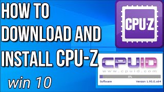 How to Download and Install CPUZ for Windows 10 pc [upl. by Ecela]