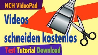 Kostenloses VideoSchnittprogramm  VideoPad Test amp Download Deutsch [upl. by Puritan]