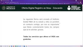 ¿Quieres terminar tu PRIMARIA y SECUNDARIA GRATUITOINEA Oferta digital registro en línea [upl. by Carleton]