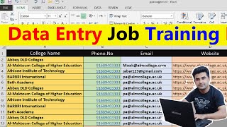 Learn MS Excel For Data Entry Job Training amp Office Work [upl. by Uphemia214]