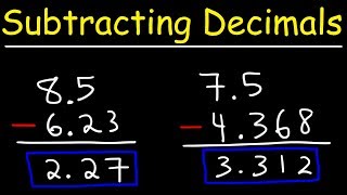 Subtracting Decimals  Keeping It Simple [upl. by Eudosia]