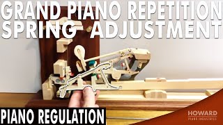 Piano Regulation  Grand Piano Repetition Spring Adjustment I HOWARD PIANO INDUSTRIES [upl. by Novi92]