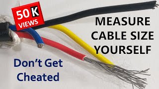 How to Measure Cable Size Manually  How to identify cable size [upl. by Nnylamme884]