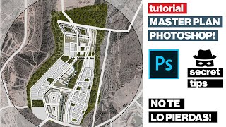 CÓMO CREAR MASTER PLAN IN PHOTOSHOP  Photoshop para ARQUITECTOS  🔥🔥 [upl. by Berfield]