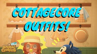 CUTE COTTAGECORE OUTFITS IN ACNH  Animal Crossing New Horizons Pro Designs and QR Codes [upl. by Aletta407]