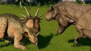 Styracosaurus vs TRex Indominus Rex Spinosaurus Giganotosaurus amp Allosaurus 1080p 60FPS [upl. by Acisset]