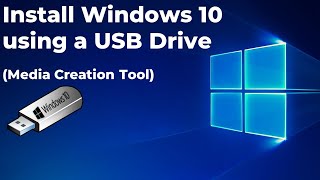 Install Windows 10 using a USB Drive Media Creation Tool [upl. by Oicneconi]