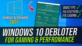 How to FULLY Debloat Windows 1011 For Gaming amp Maximum Performance ✅ Remove Windows Bloatware 2021 [upl. by Yelrebmyk697]