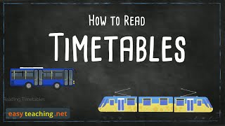 How to Read Timetables  Maths Education  EasyTeaching [upl. by Rhtaeh]