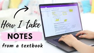 How I Take Notes on My Laptop From a Textbook  Digital Note Taking Tips [upl. by Kresic121]