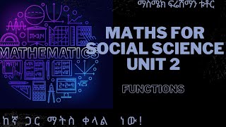 MATHS FOR SOCIAL SCIENCE UNIT 2 PART 1 [upl. by Coletta]