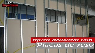 Como hacer Muro divisoriopared de tablaroca parte 1 [upl. by Kenlee]