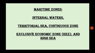 Maritime Zones Exclusive Economic Zone EEZTerritorial Sea Contiguous Zone High Seas Baseline [upl. by Ominorej616]