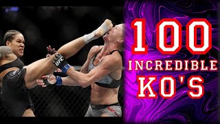 100 INCREDIBLE KNOCKOUTS  WOMENS DIVISION [upl. by Merari]