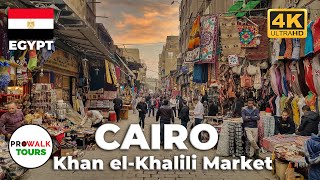 Cairos Khan elKhalili Walking Tour 4K60fps [upl. by Lorraine547]