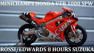 Minichamps VTR 1000 Cabin 8 Hours Suzuka RossiEdwards 2001 [upl. by Yornek776]