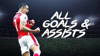 Alexis Sanchez  ALL 93 Goals amp Assists For Arsenal [upl. by Verbenia]