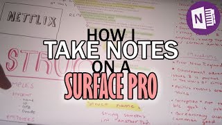 How I Take Notes on a Surface Pro 2019 [upl. by Enelehcim]