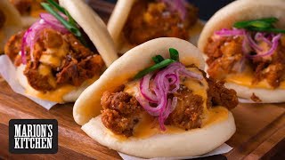 Spicy Fried Chicken Bao Buns  Marions Kitchen [upl. by Kerri]