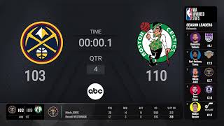 Denver Nuggets  Boston Celtics  NBA on ABC Live Scoreboard [upl. by Elirpa318]