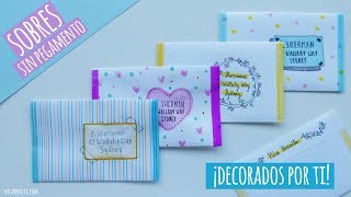 SOBRE DE PAPEL SIN PEGAMENTO ❤ IDEAS PARA DECORAR SOBRES PARA CARTAS [upl. by Maite501]