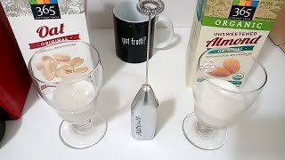 Oat Milk vs Almond Milk part 2 Frothing Test [upl. by Lochner]