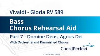 Vivaldis Gloria Part 7  Domine Deus Agnus Dei  Bass Chorus Rehearsal Aid [upl. by Sherrard]