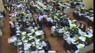 1987 Stock Market Crash stock footage  archival footage [upl. by Eltsryk]